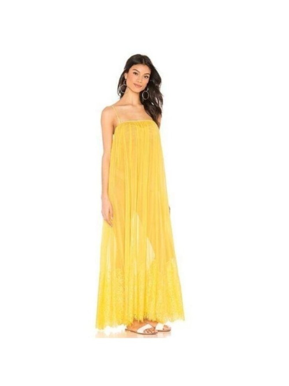 HAH Lemon Drop Maxi Dress With Adjustable Straps